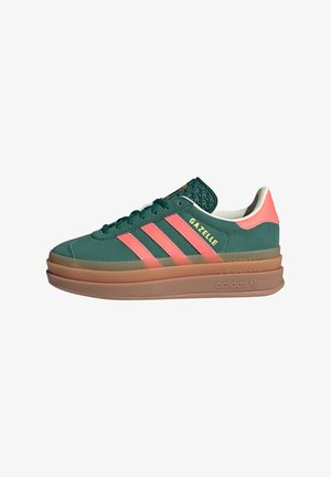 GAZELLE BOLD UNISEX - 运动鞋 - 学院风绿色信号珊瑚色奶油白色